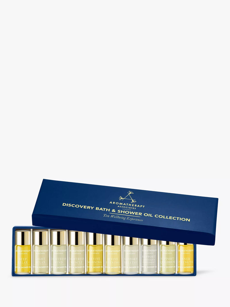 Aromatherapy Associates miniature collection of therapeutic bath and shower oils, 10 x 3ml - British product