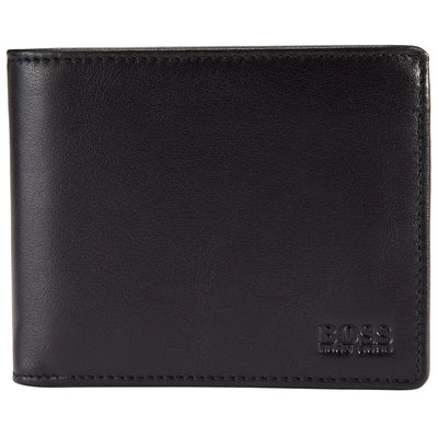 John Lewis HUGO BOSS Asolo Bi-fold Leather Wallet, Black- Buy online at McGrocer