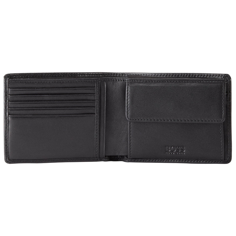 BOSS Asolo bi-fold leather wallet black (British brand)