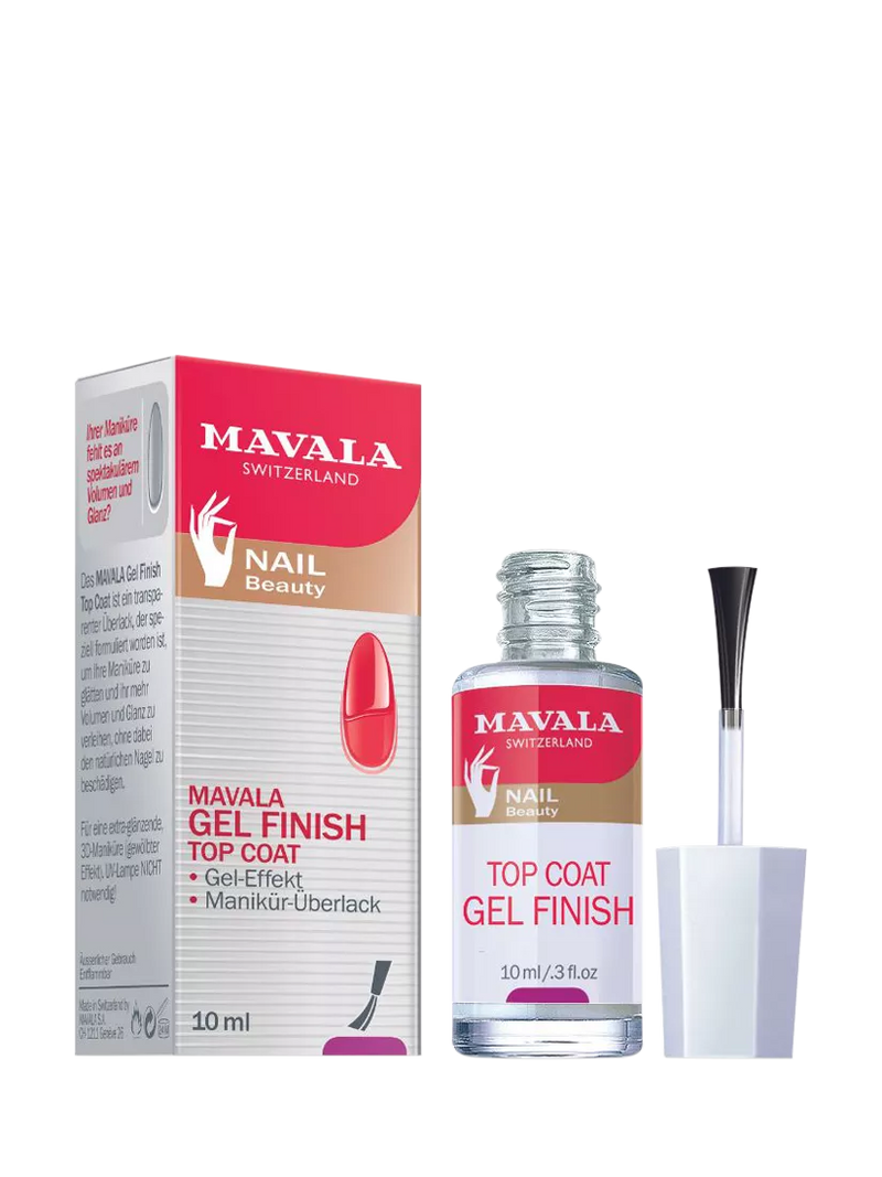 Mavala Gel Effect Nail Polish Top Coat 10ml, imported from the UK