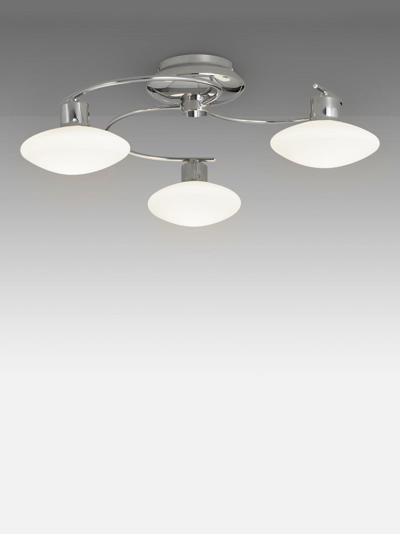 John Lewis Tameo semi flush ceiling light chrome 50cm, UK version