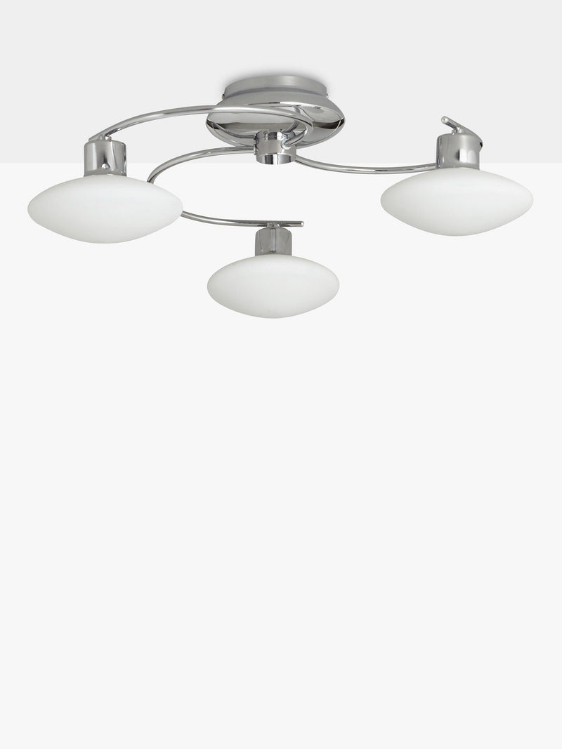 John Lewis Tameo semi flush ceiling light chrome 50cm, UK version