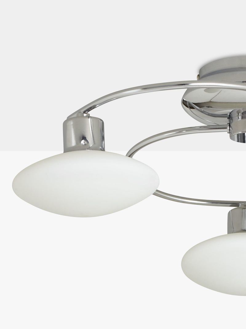 John Lewis Tameo semi flush ceiling light chrome 50cm, UK version