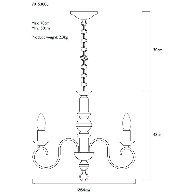 John Lewis Carlita chandelier ceiling light (British brand)