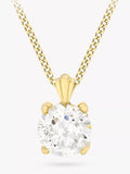 IBB 9ct gold cubic zirconia pendant necklace, UK version