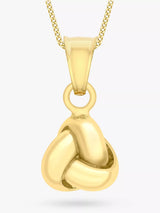 John Lewis IBB 9ct Yellow Gold Knot Pendant Necklace, 46cm- Buy online at McGrocer
