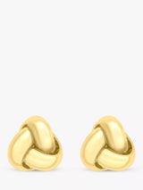 John Lewis IBB 9ct Gold Knot Stud Earrings, 7mm- Buy online at McGrocer