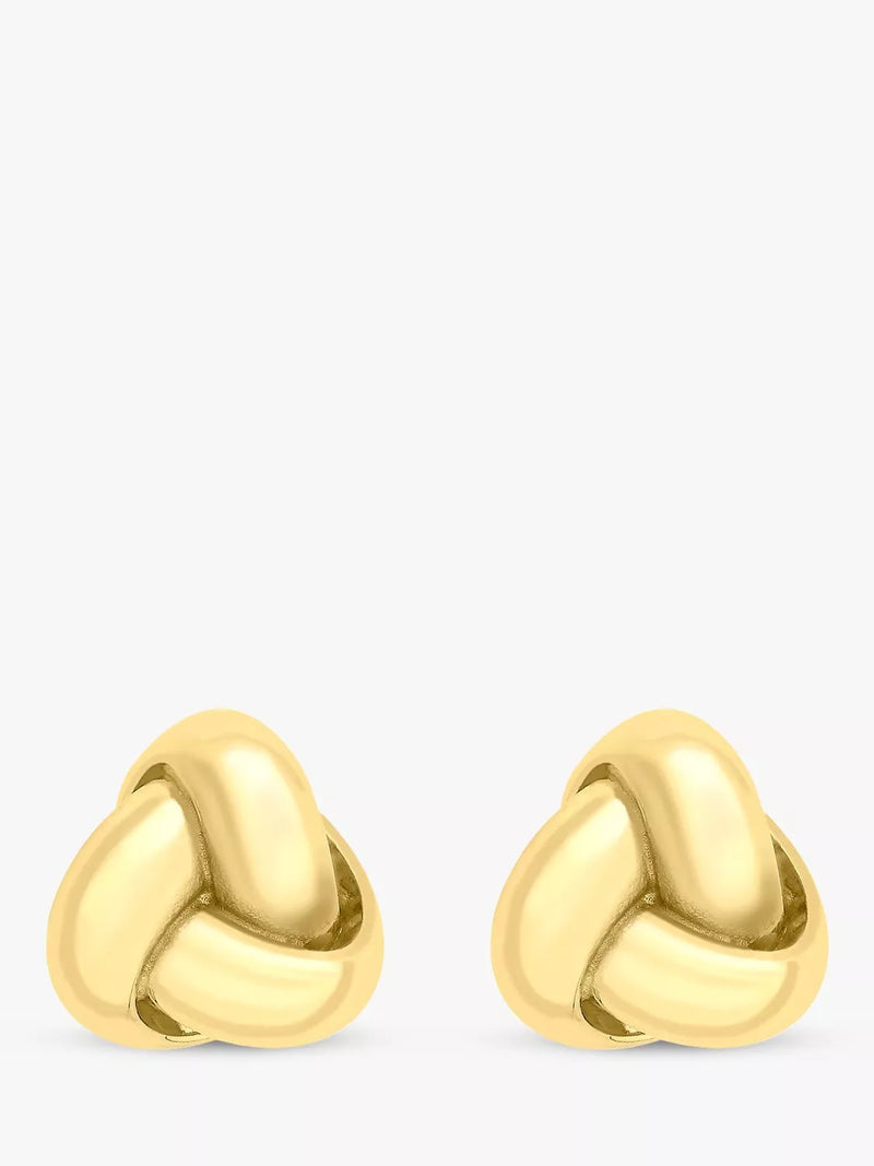 IBB 9ct gold knot stud earrings 7mm - British product