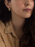 IBB 9ct yellow gold diamond cut creole earrings (British brand)