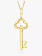 John Lewis IBB 9ct Gold Key Charm Pendant Necklace- Buy online at McGrocer