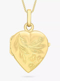 IBB 9ct gold flower heart locket, imported from the UK