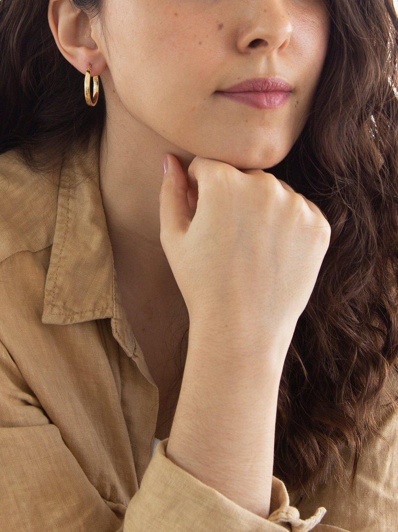 IBB 9ct gold creole hoop earrings 2cm - British product