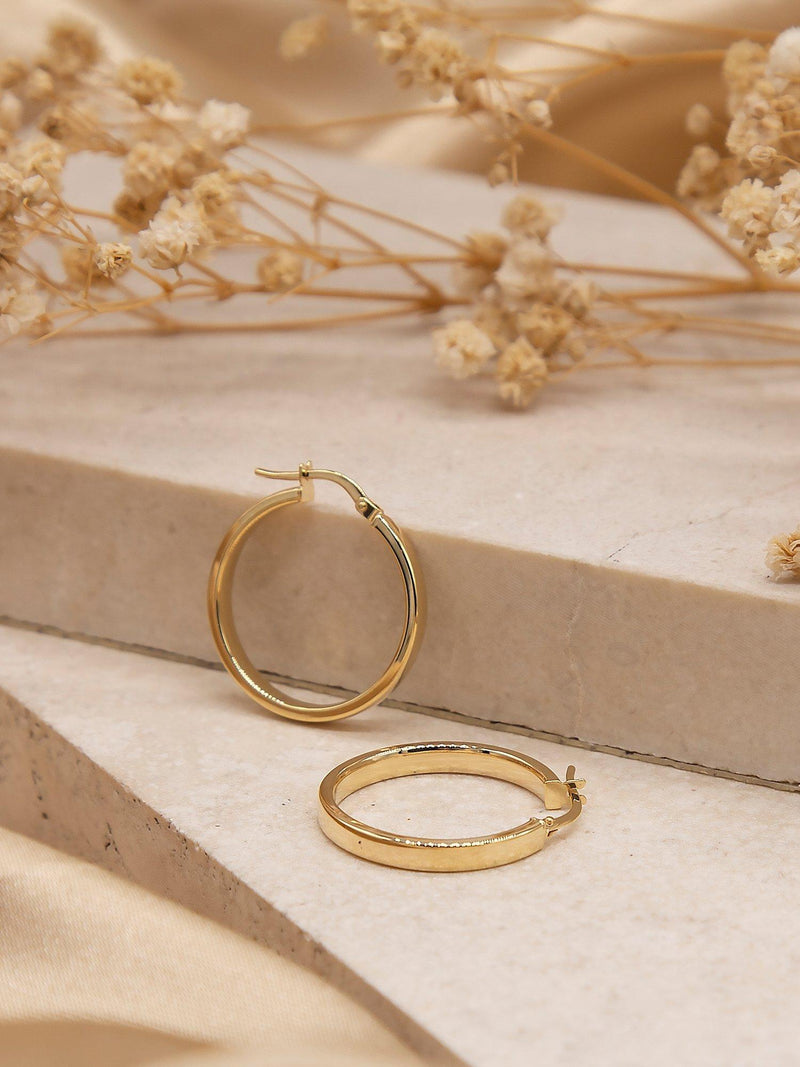 IBB 9ct gold creole hoop earrings 2cm - British product