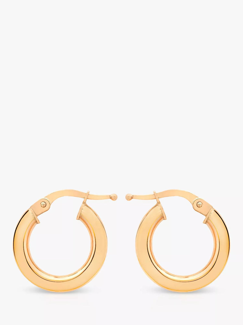 IBB 9ct rose gold creole earrings, UK version