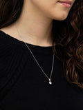IBB white gold cubic zirconia pendant chain 46cm, UK version