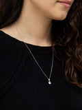 IBB white gold cubic zirconia pendant chain 46cm, UK version