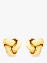 John Lewis IBB 9ct Gold 8mm Knot Stud Earrings- Buy online at McGrocer