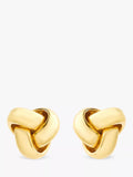 IBB 9ct gold knot stud earrings 8mm, UK version