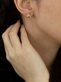 IBB 9ct gold knot stud earrings 8mm, UK version