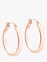 John Lewis IBB 9ct Rose Gold Creole Earrings- Buy online at McGrocer