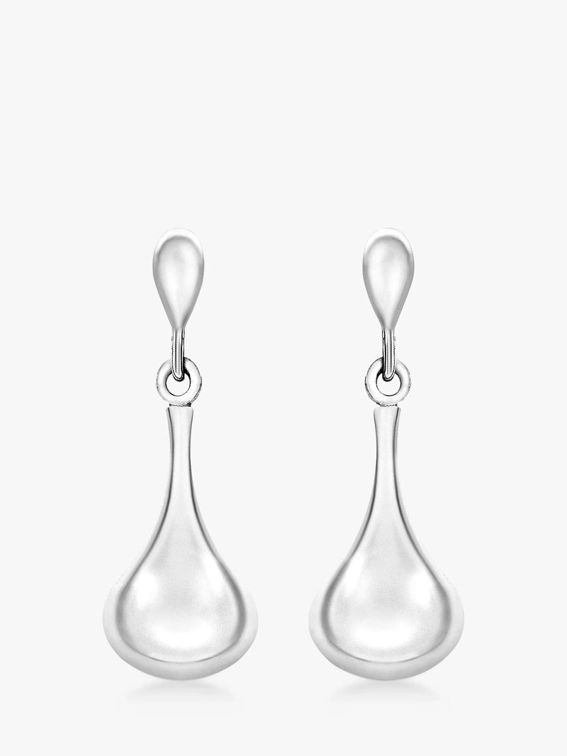 IBB bell drop earrings 9ct white gold, imported from the UK