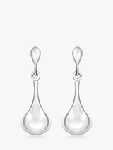 John Lewis IBB 9ct White Gold Bell Drop Earrings- Buy online at McGrocer