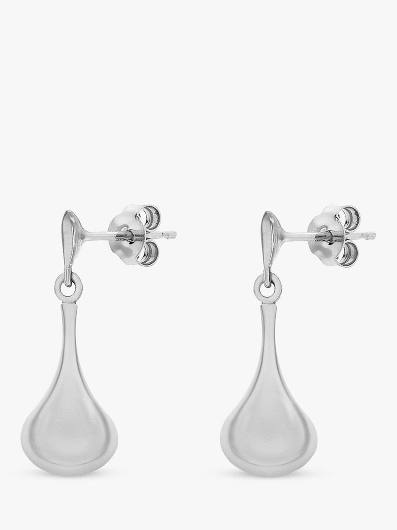 IBB bell drop earrings 9ct white gold, imported from the UK