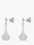 IBB bell drop earrings 9ct white gold, imported from the UK