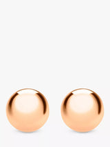 John Lewis IBB 9ct Gold Ball Stud Earrings Rose Gold 6mm- Buy online at McGrocer