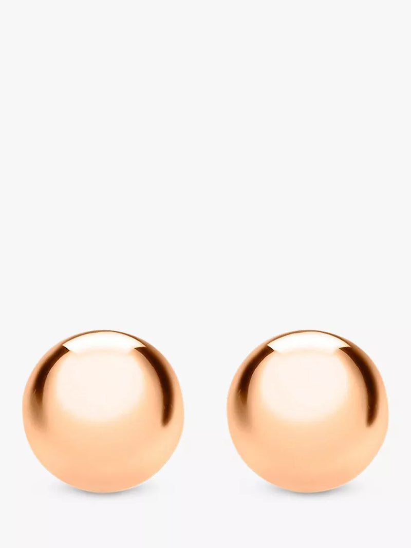 IBB rose gold ball stud earrings 6mm, imported from the UK