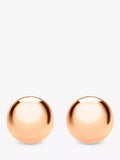 IBB rose gold ball stud earrings 6mm, imported from the UK