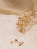 IBB rose gold ball stud earrings 6mm, imported from the UK