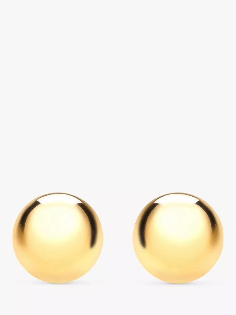 IBB 18ct gold ball stud earrings (British brand)