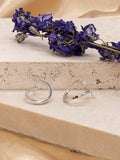 IBB 9ct white gold creole earrings 19mm - British product