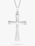 IBB 9ct white gold cross pendant on chain - British product