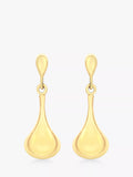 IBB 9ct gold bell drop earrings 22mm - British product
