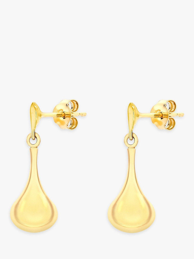IBB 9ct gold bell drop earrings 22mm - British product