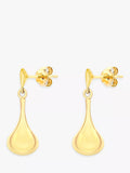 IBB 9ct gold bell drop earrings 22mm - British product