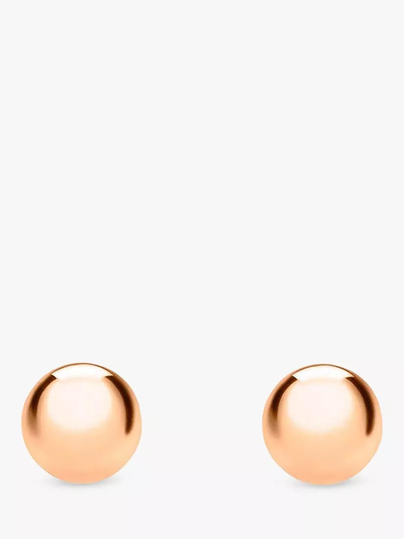 IBB gold ball stud earrings 5mm rose gold, UK version