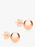 IBB gold ball stud earrings 5mm rose gold, UK version