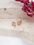 IBB 9ct rose gold knot stud earrings - British product