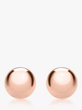 IBB 9ct rose gold ball stud earrings (British brand)
