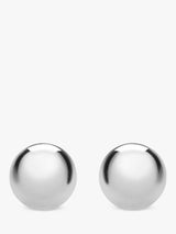 John Lewis IBB 18ct White Gold Ball Stud Earrings- Buy online at McGrocer