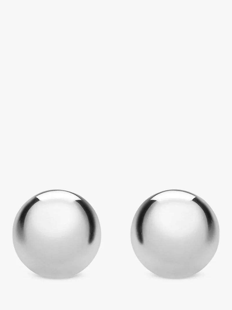 IBB 18ct white gold ball stud earrings (British brand)