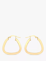 John Lewis IBB 9ct Yellow Gold Triangle Shaped Creole Earrings- Buy online at McGrocer
