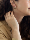 IBB 9ct yellow gold triangle creole earrings (British brand)