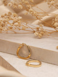 IBB 9ct yellow gold triangle creole earrings (British brand)