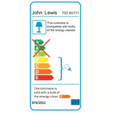 John Lewis Emilia crystal drum wall light, imported from the UK