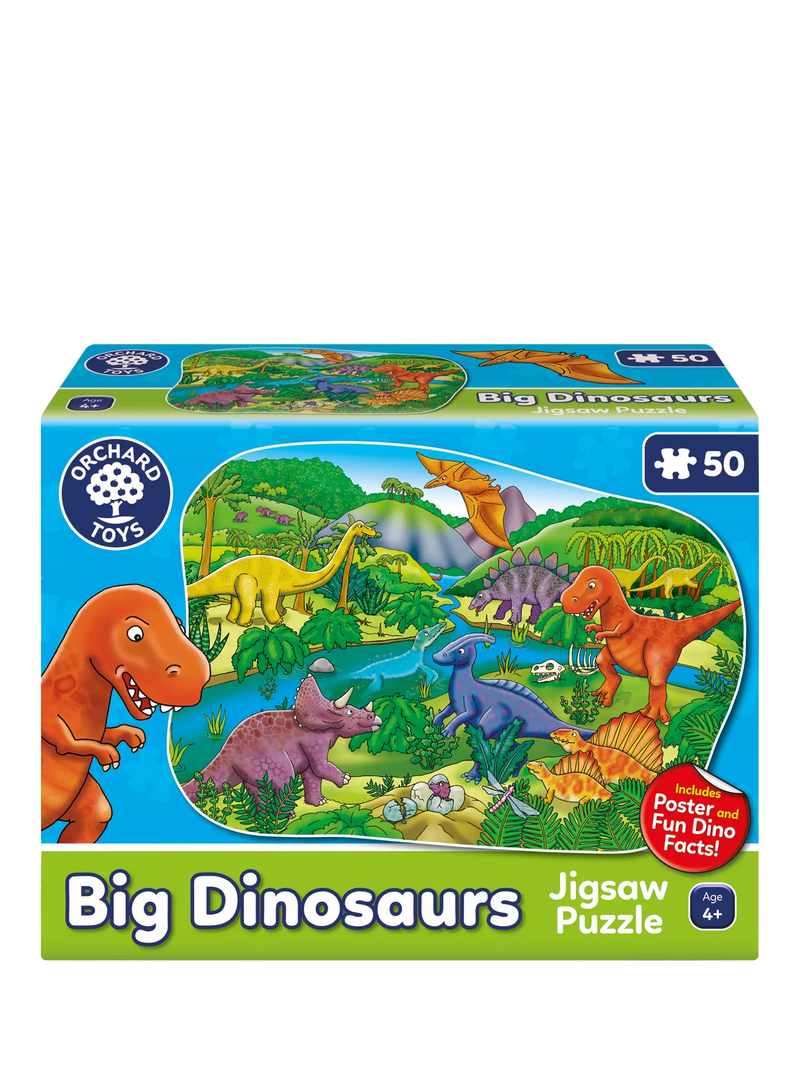 Orchard Toys big dinosaur jigsaw puzzle with 50 pieces, imported from the UK