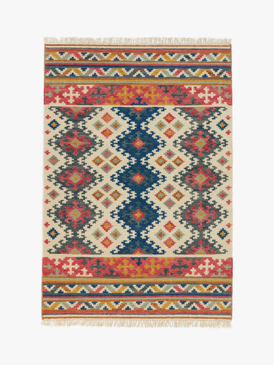 John Lewis John Lewis Fusion Souk Kelim Flatweave Wool Rich Rug 180 x 120cm- Buy online at McGrocer